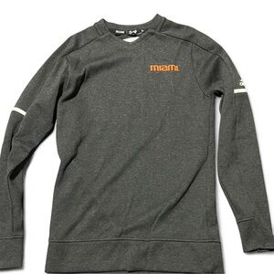 University of Miami Adidas Dark Gray Sweatshirt